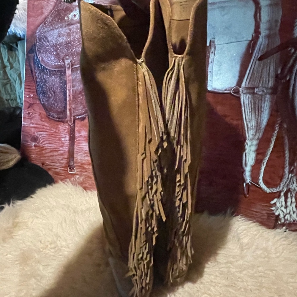 Aldo suede fringe boots